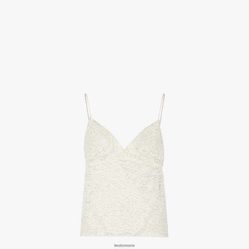 dantelă sus alb Fendi femei îmbrăcăminte 86084L941