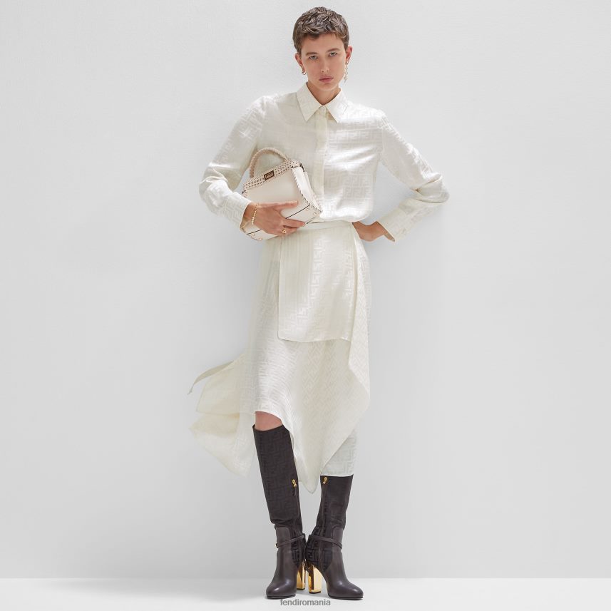 ff cămașă de mătase alb Fendi femei îmbrăcăminte 86084L922