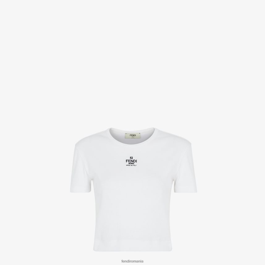 pulover din bumbac alb Fendi femei îmbrăcăminte 86084L936