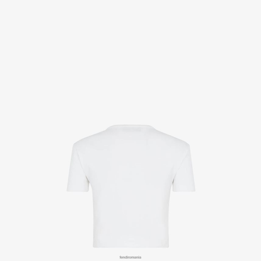 pulover din bumbac alb Fendi femei îmbrăcăminte 86084L936