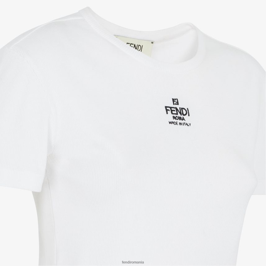 pulover din bumbac alb Fendi femei îmbrăcăminte 86084L936