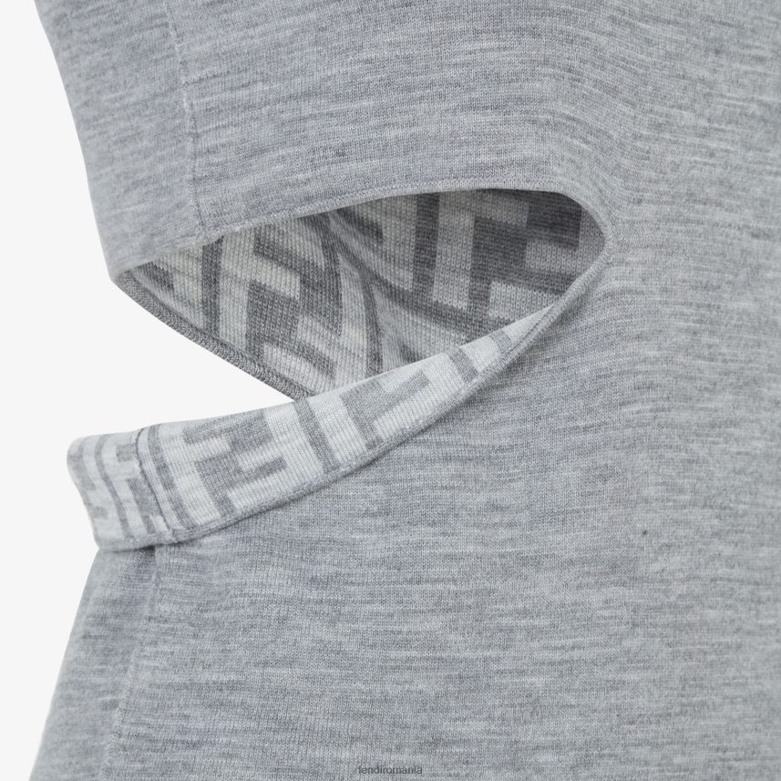 top de lana gri Fendi femei îmbrăcăminte 86084L1100