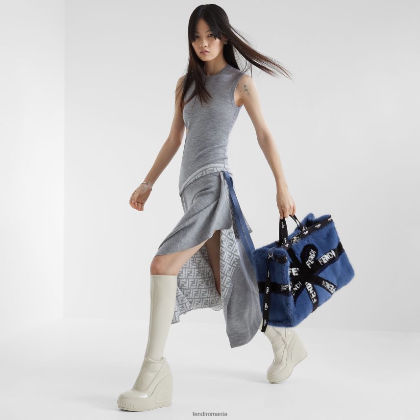 top de lana gri Fendi femei îmbrăcăminte 86084L1100