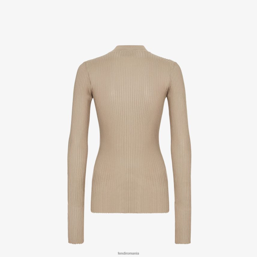 top din vascoza si matase bej Fendi femei îmbrăcăminte 86084L954