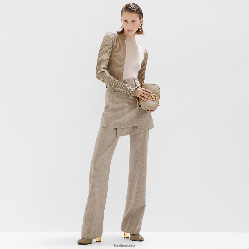 top din vascoza si matase bej Fendi femei îmbrăcăminte 86084L954