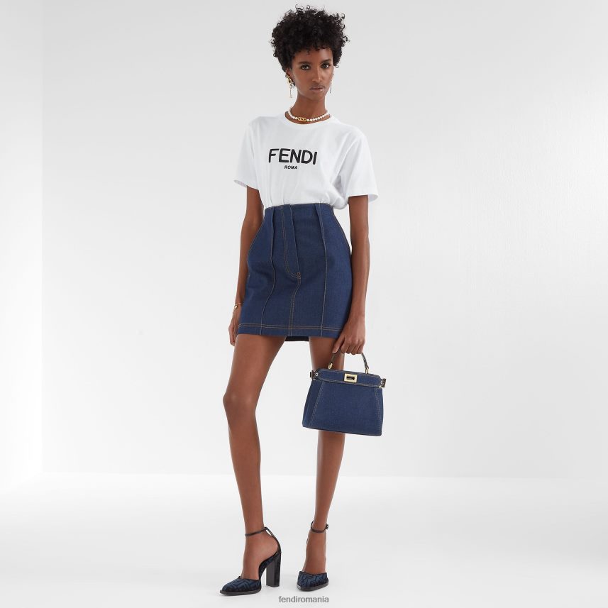 fusta de blugi albastru Fendi femei îmbrăcăminte 86084L1198