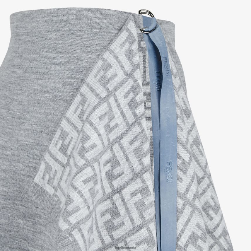fusta de lana gri Fendi femei îmbrăcăminte 86084L1101
