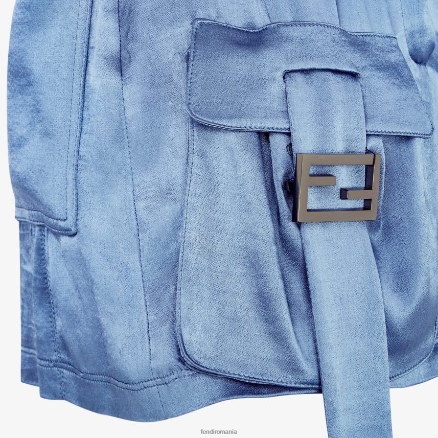 fusta din satin albastru Fendi femei îmbrăcăminte 86084L1034