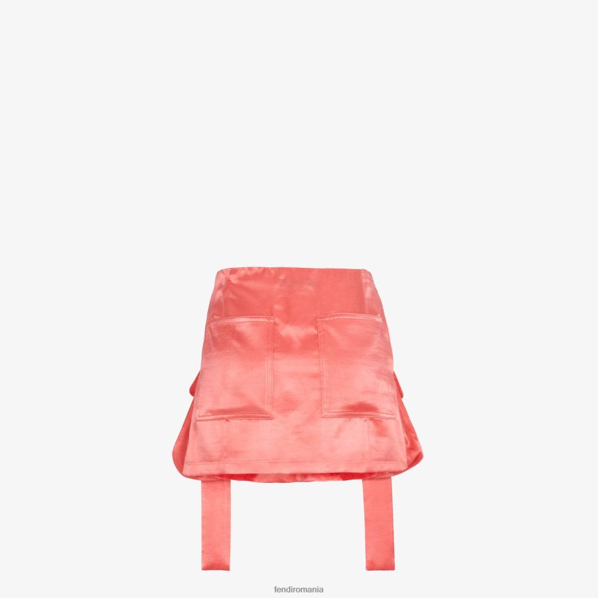 fusta din satin roz Fendi femei îmbrăcăminte 86084L1026
