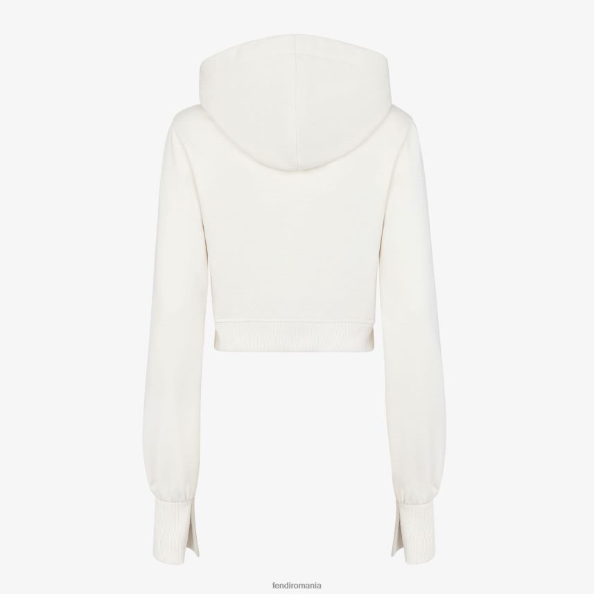 hanorac din bumbac alb Fendi femei îmbrăcăminte 86084L1234