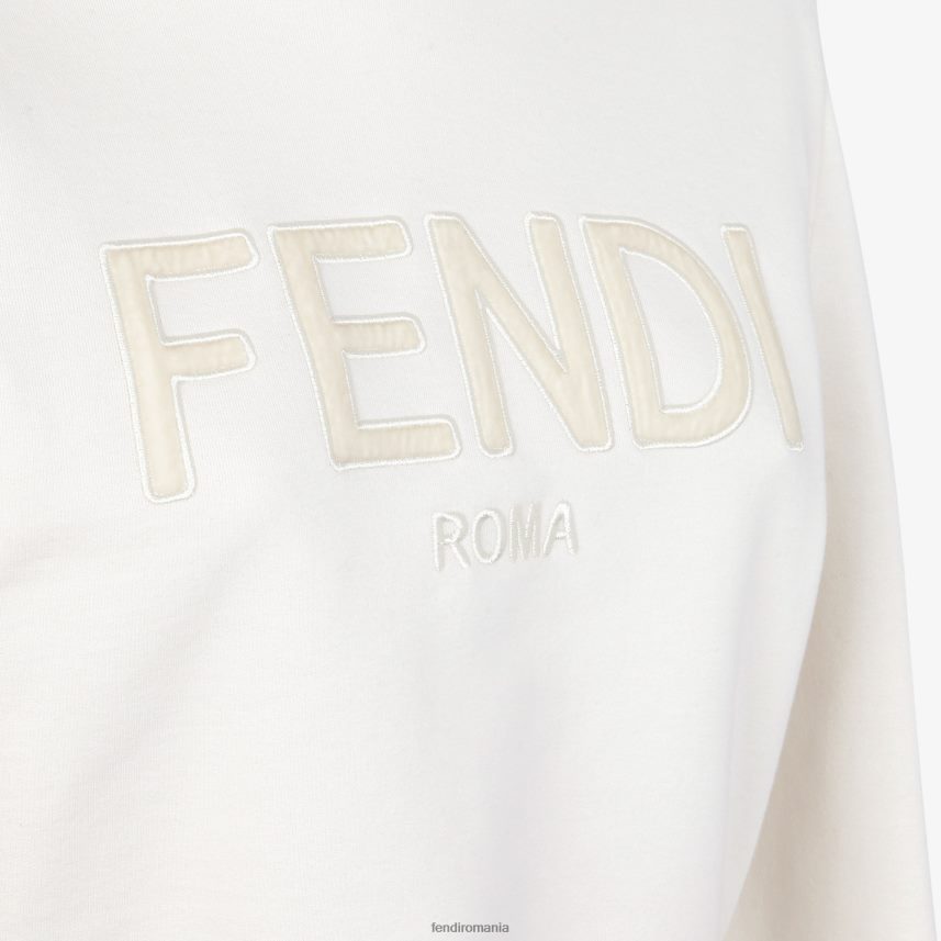 hanorac din bumbac alb Fendi femei îmbrăcăminte 86084L1234