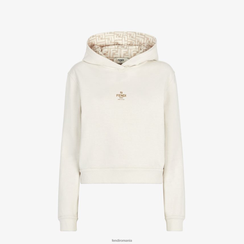 hanorac din jerseu alb Fendi femei îmbrăcăminte 86084L1015