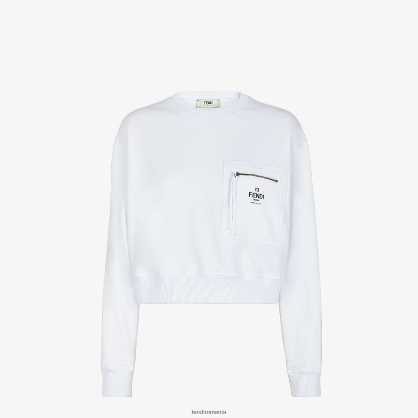 hanorac din jerseu alb Fendi femei îmbrăcăminte 86084L1144