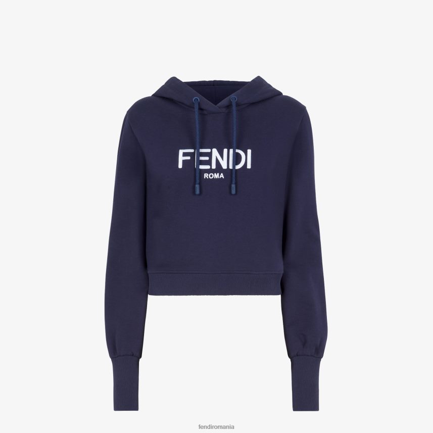 hanorac din jerseu albastru Fendi femei îmbrăcăminte 86084L1219
