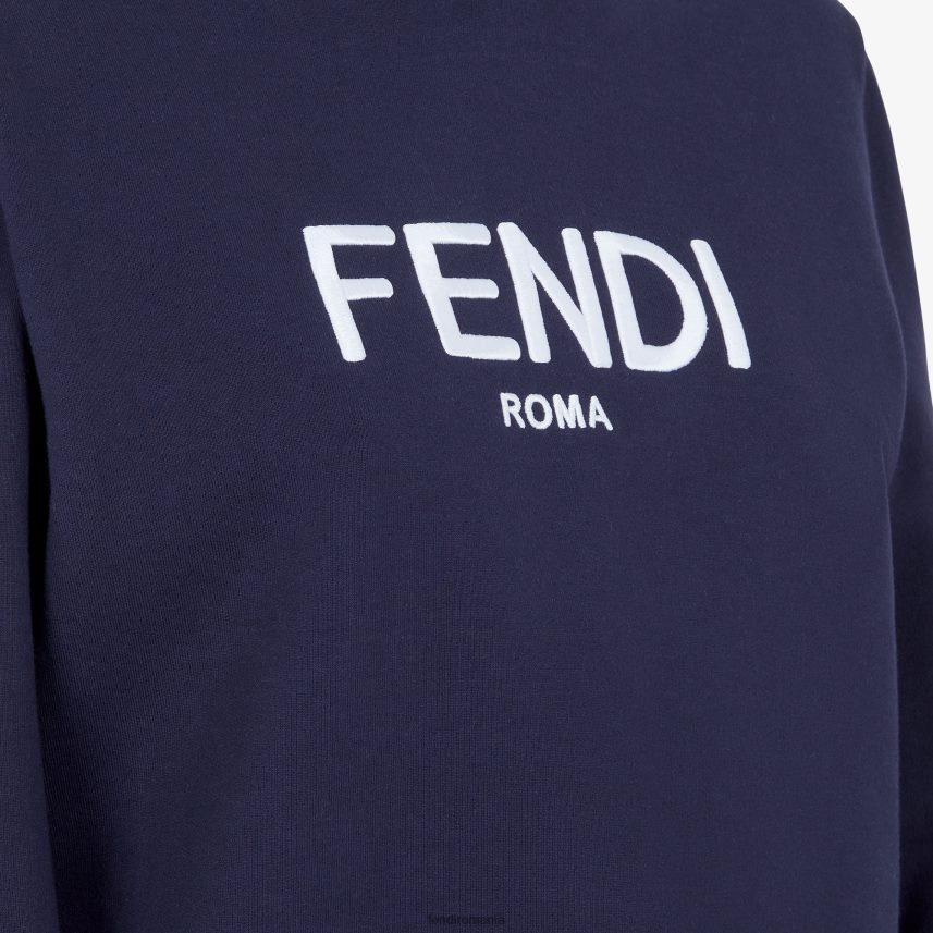 hanorac din jerseu albastru Fendi femei îmbrăcăminte 86084L1219