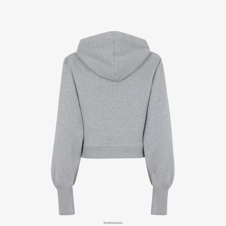 hanorac din jerseu melange gri Fendi femei îmbrăcăminte 86084L1186