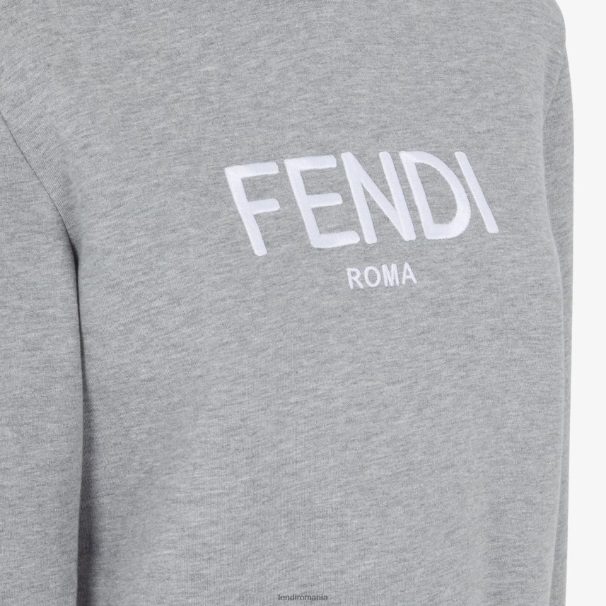hanorac din jerseu melange gri Fendi femei îmbrăcăminte 86084L1186