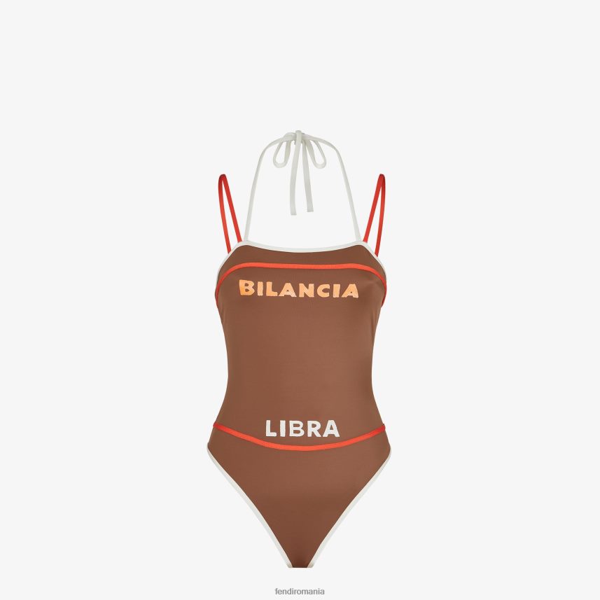 costum de baie din lycra maro Fendi femei îmbrăcăminte 86084L1055