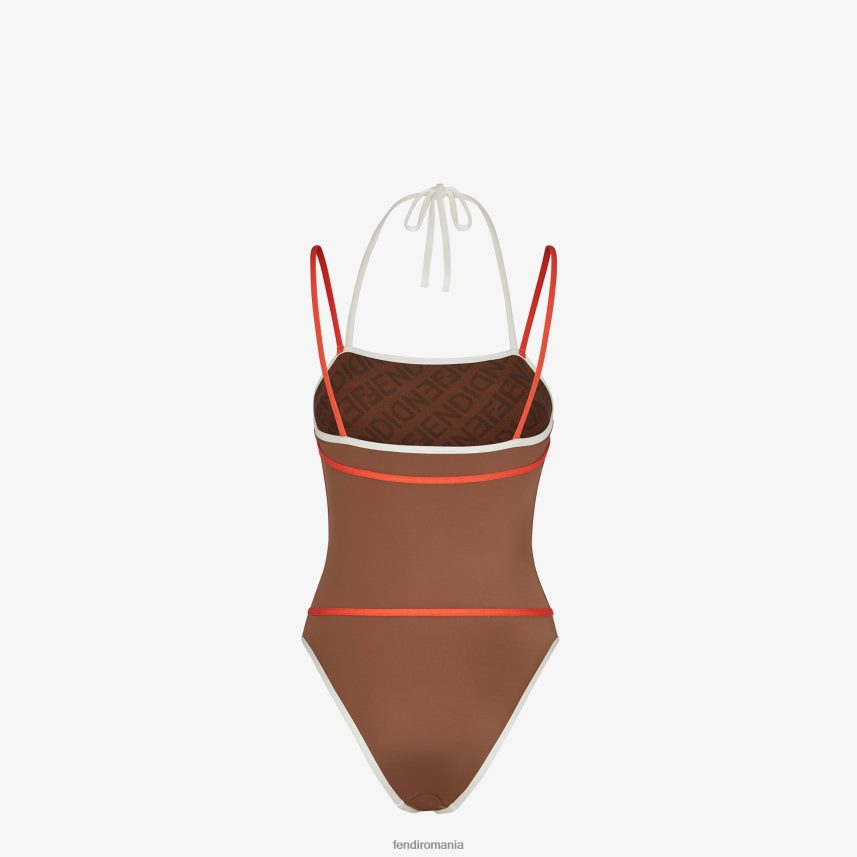 costum de baie din lycra maro Fendi femei îmbrăcăminte 86084L1055