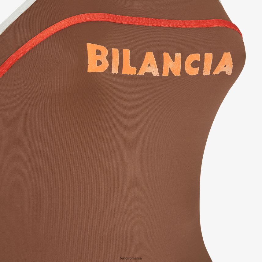costum de baie din lycra maro Fendi femei îmbrăcăminte 86084L1055
