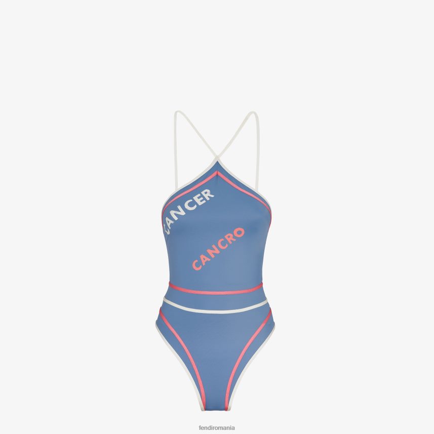 costum de baie dintr-o bucată din lycra albastru Fendi femei îmbrăcăminte 86084L1048