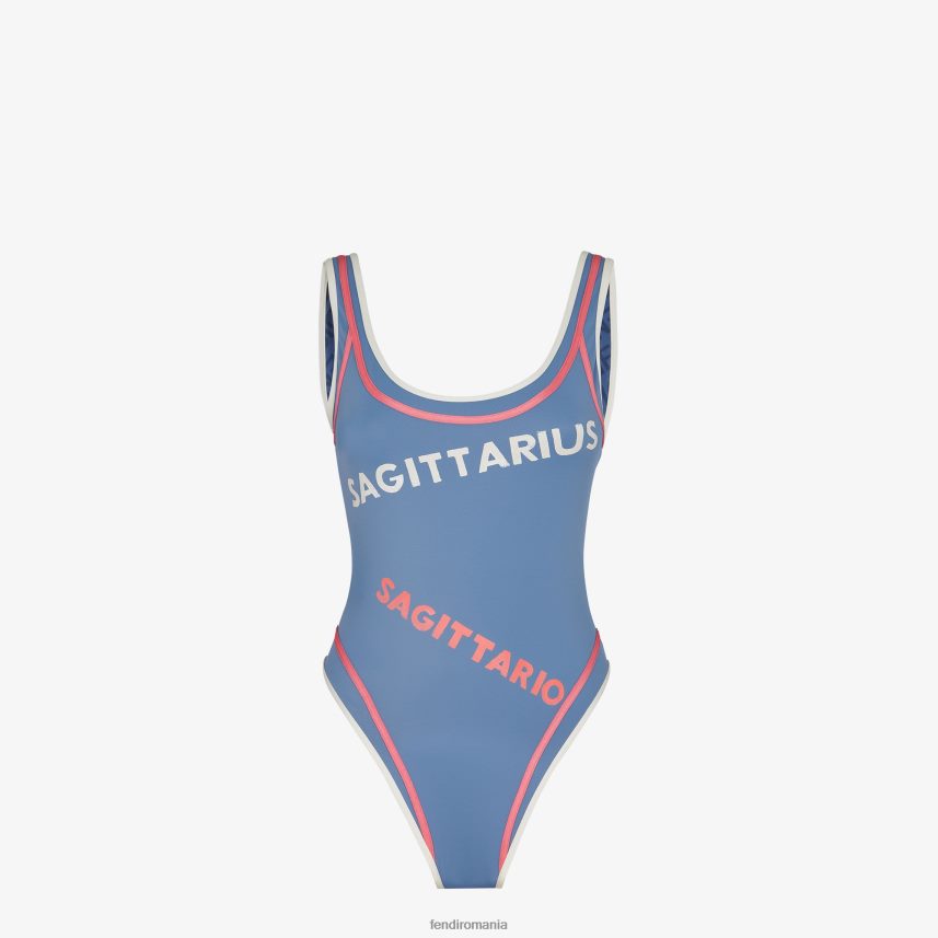 costum de baie dintr-o bucată din lycra albastru Fendi femei îmbrăcăminte 86084L1049