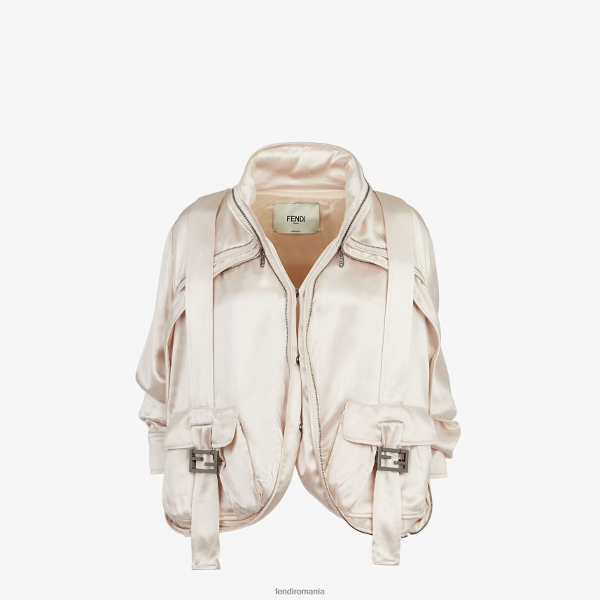 bluzon din satin bej Fendi femei îmbrăcăminte 86084L1066