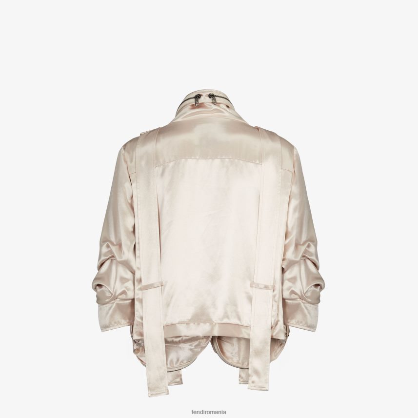 bluzon din satin bej Fendi femei îmbrăcăminte 86084L1066