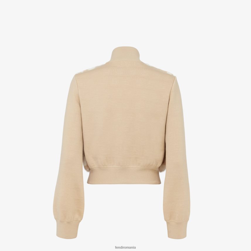 bombardier de nurcă bej Fendi femei îmbrăcăminte 86084L1137