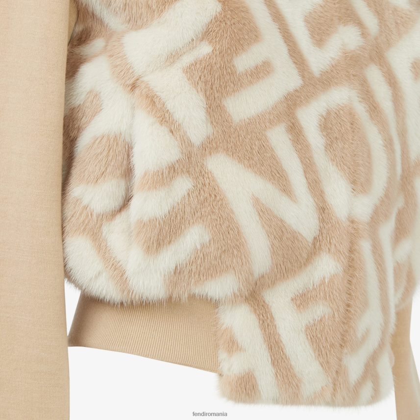 bombardier de nurcă bej Fendi femei îmbrăcăminte 86084L1137