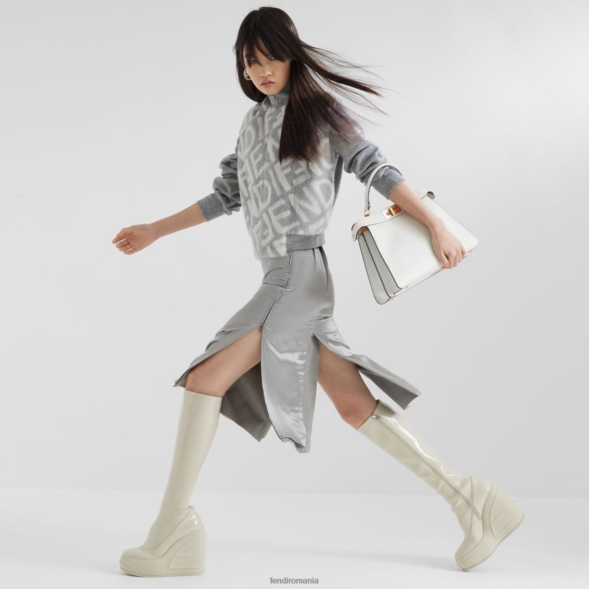 jachetă bomber de nurcă gri Fendi femei îmbrăcăminte 86084L1158