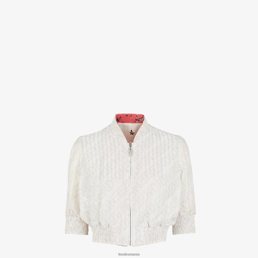 jachetă bomber reversibilă din mătase multicolor Fendi femei îmbrăcăminte 86084L1041