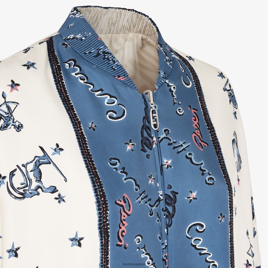 jachetă bomber reversibilă din mătase multicolor Fendi femei îmbrăcăminte 86084L1043