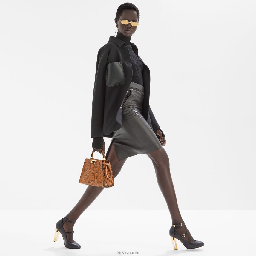 jachetă de lână și mătase negru Fendi femei îmbrăcăminte 86084L1006