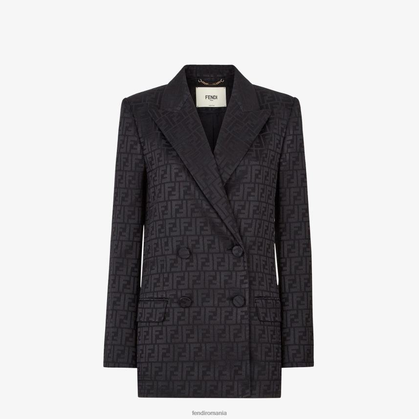 jachetă de mătase negru Fendi femei îmbrăcăminte 86084L1131