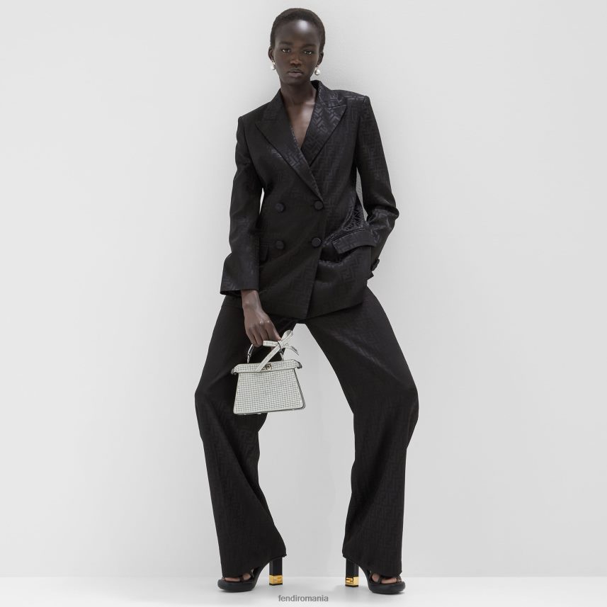 jachetă de mătase negru Fendi femei îmbrăcăminte 86084L1131