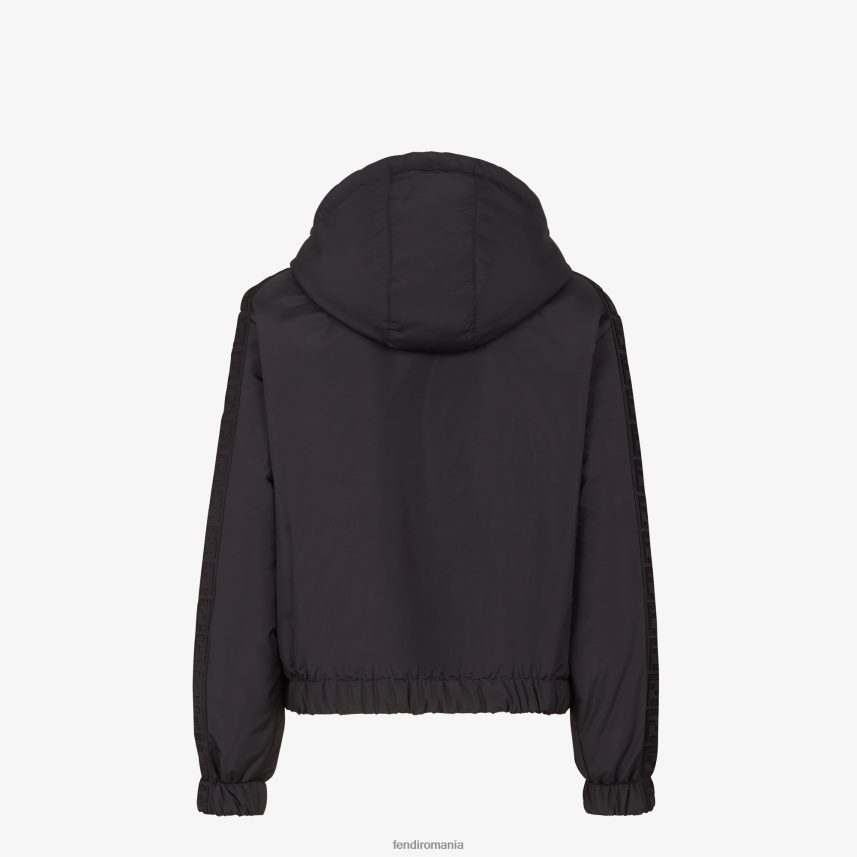 jachetă de nailon negru Fendi femei îmbrăcăminte 86084L1114