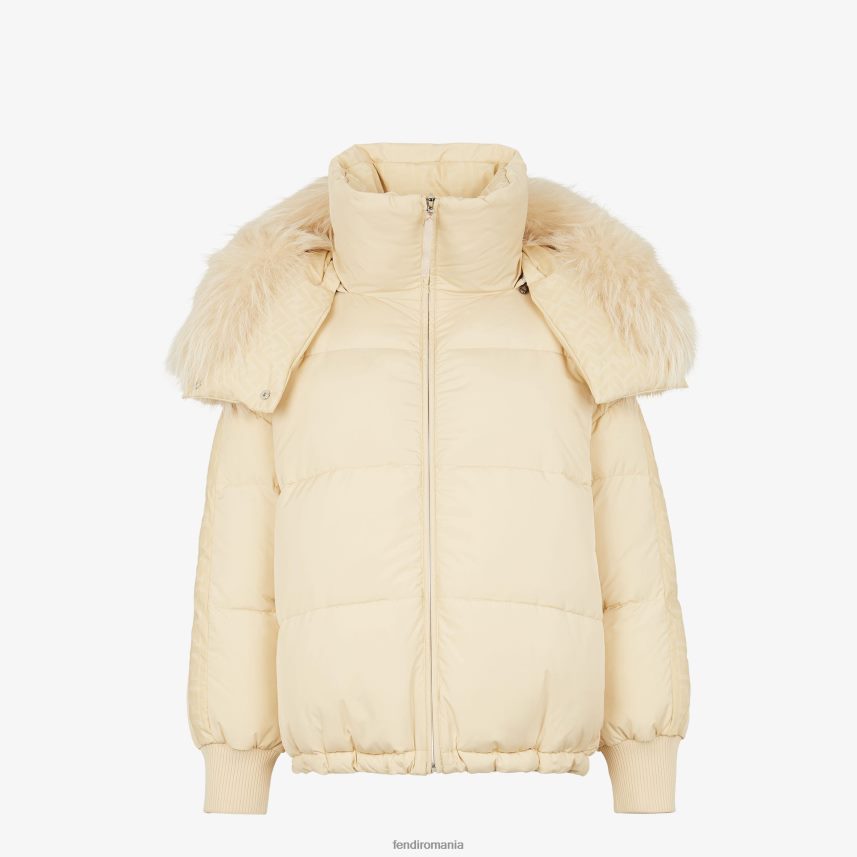 jachetă de puf de nailon alb Fendi femei îmbrăcăminte 86084L1242