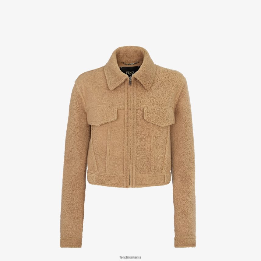jachetă din shearling bej Fendi femei îmbrăcăminte 86084L1091