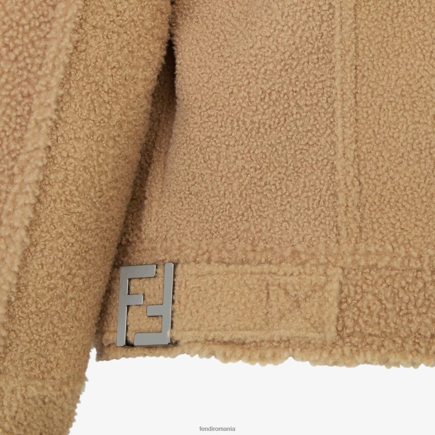 jachetă din shearling bej Fendi femei îmbrăcăminte 86084L1091