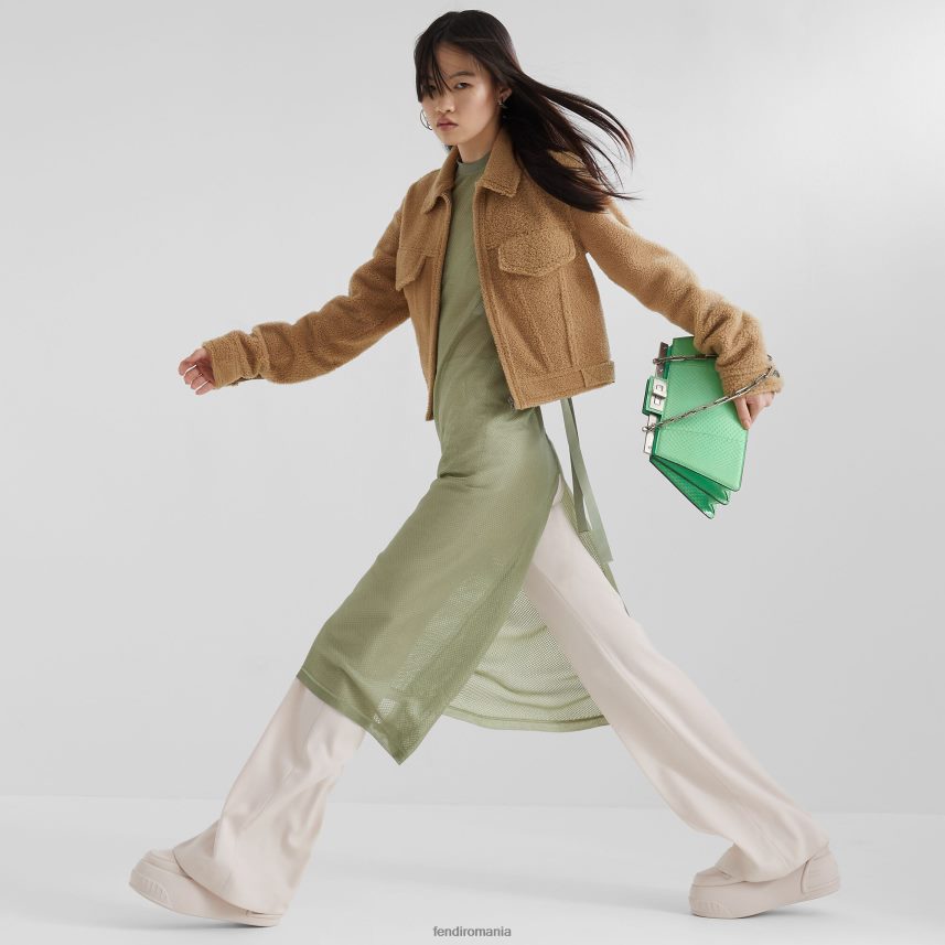 jachetă din shearling bej Fendi femei îmbrăcăminte 86084L1091