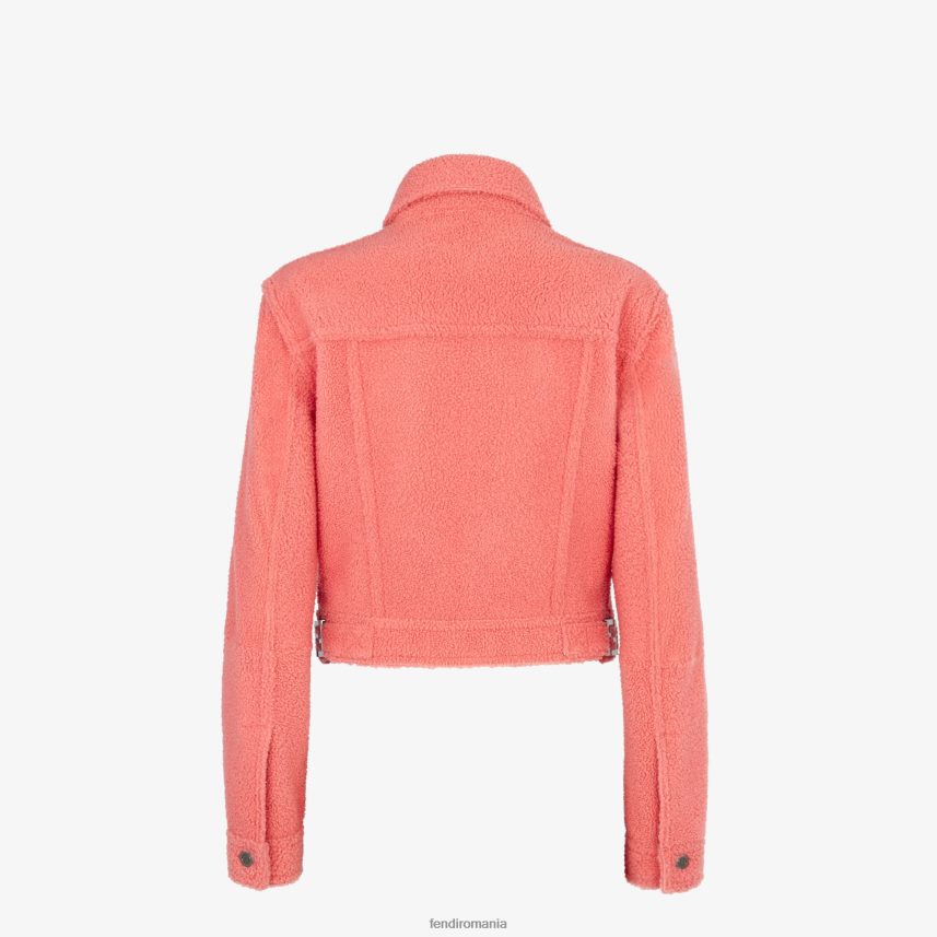 jachetă din shearling roz Fendi femei îmbrăcăminte 86084L1088