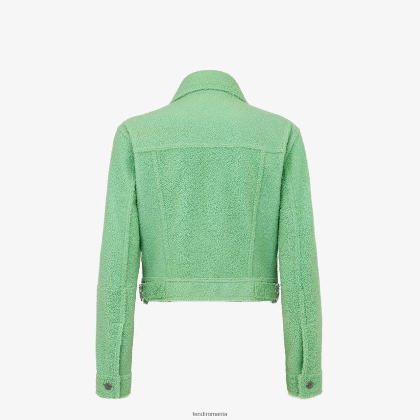 jachetă din shearling verde Fendi femei îmbrăcăminte 86084L1094