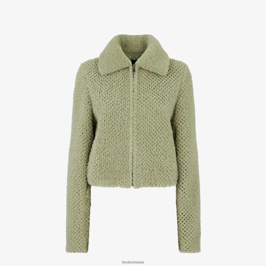 jachetă din shearling verde Fendi femei îmbrăcăminte 86084L1099