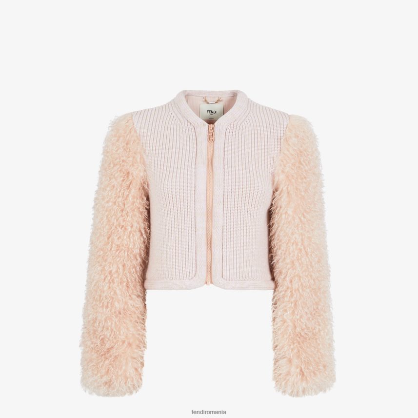jachetă mohair pal roz Fendi femei îmbrăcăminte 86084L1227