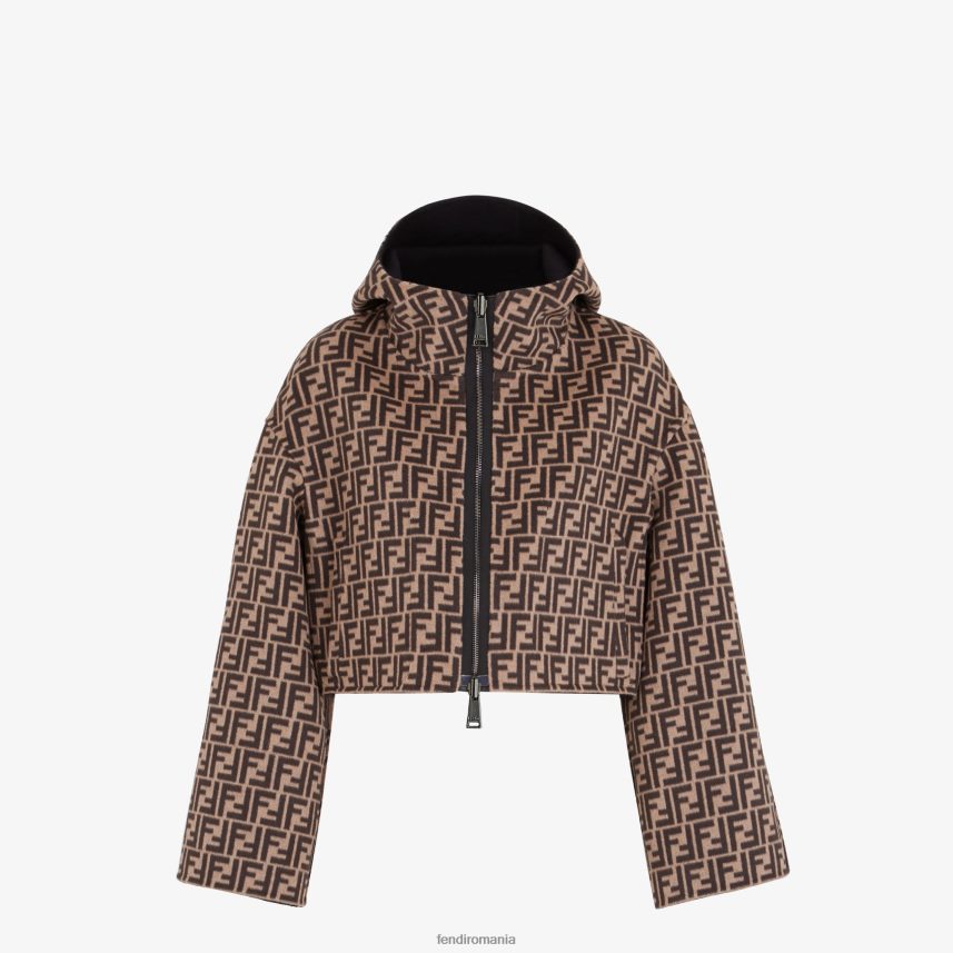 jacheta de lana negru Fendi femei îmbrăcăminte 86084L1105