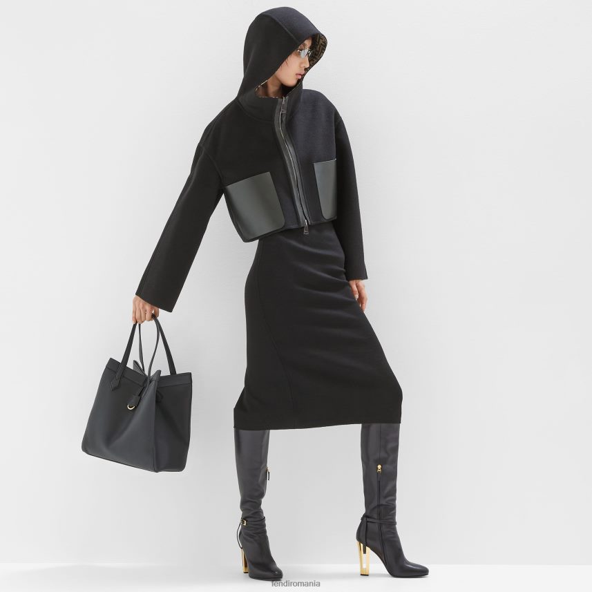 jacheta de lana negru Fendi femei îmbrăcăminte 86084L1105