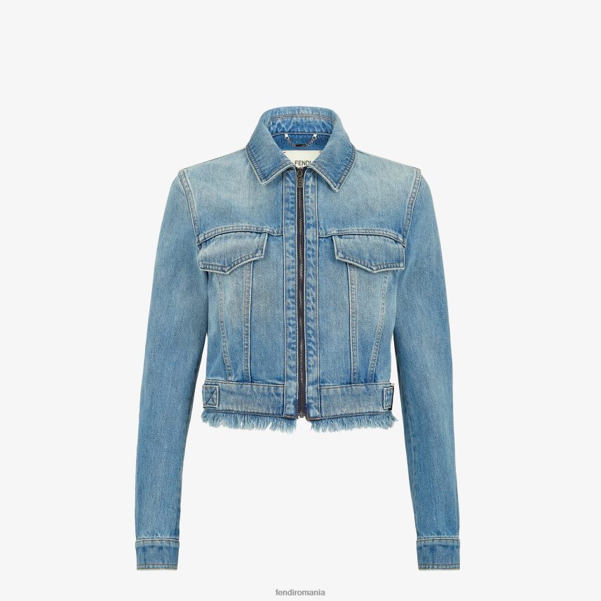 jacheta denim albastru Fendi femei îmbrăcăminte 86084L1092