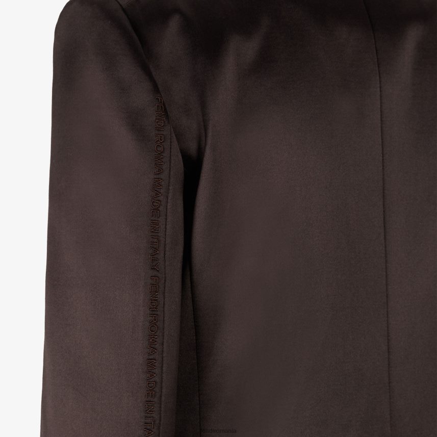 jacheta ducesa din satin maro Fendi femei îmbrăcăminte 86084L934