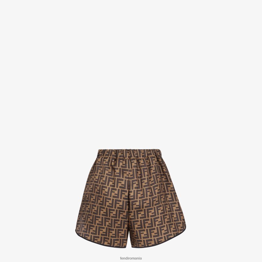 pijamale de mătase maro Fendi femei îmbrăcăminte 86084L1063